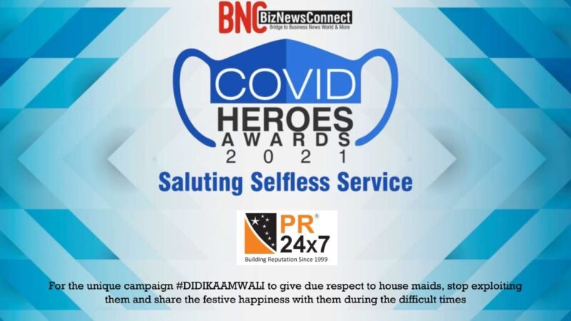 PR24x7 honored with COVID Heroes Award for Selfless Service