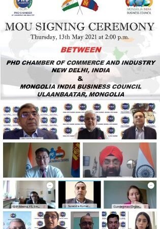 PHD Chamber signed MoU with Mongolia India Business Council