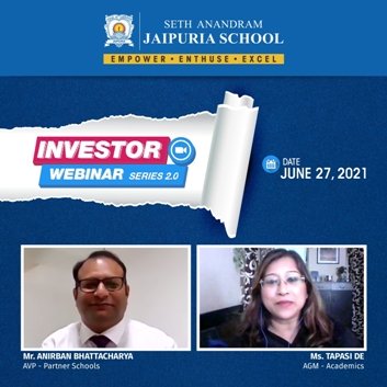 Seth Anandram Jaipuria Group of Schools organises an investor webinar for all potential investors to explore investment opportunities in school franchises