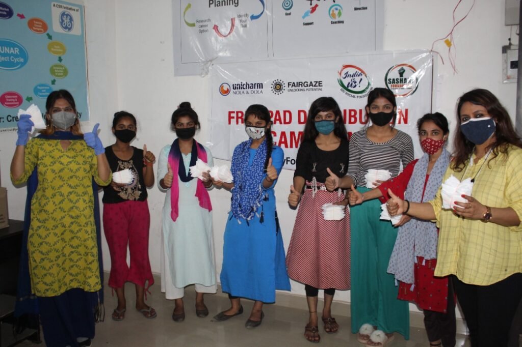FairGaze& India Is Us Unitesanitary pads distribution