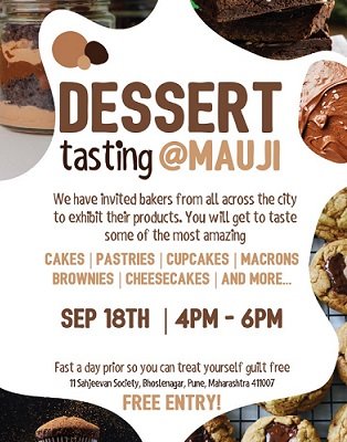 Head over to Mauji this weekend for a one-of-its-kind dessert tasting & Bollywood jamming session