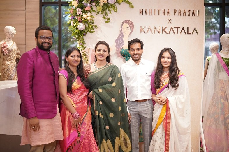 Handpicked Handlooms meet Bespoke Designs in a unique collaboration of Designer Mahitha Prasad with Kankatala