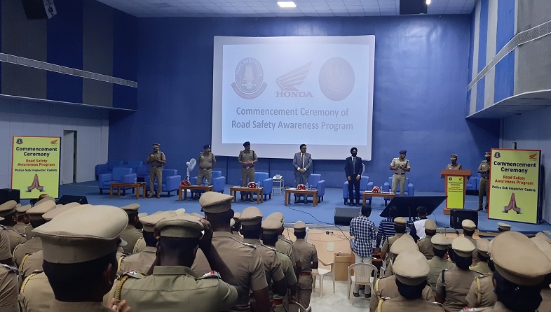 Honda Motorcycle & Scooter India in association with Tamil Nadu State Police kicks-off road safety awareness drive in Chennai