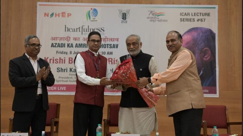 The Guide of Heartfulness was invited to deliver the 67th lecture at ICAR – NAARM to celebrate Azadi ka Amrit Mahotsav
