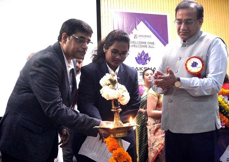 Chinta Subrahmanyam _ Dr Prakash Chauhan seen Lighting the Lamp to mark the inauguration DAKSHA 3.O