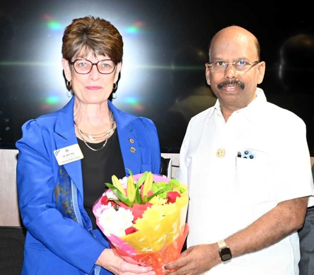 Meela Jayadev see welcoming Dr Patti Hill_Lions Intl President to the seminar