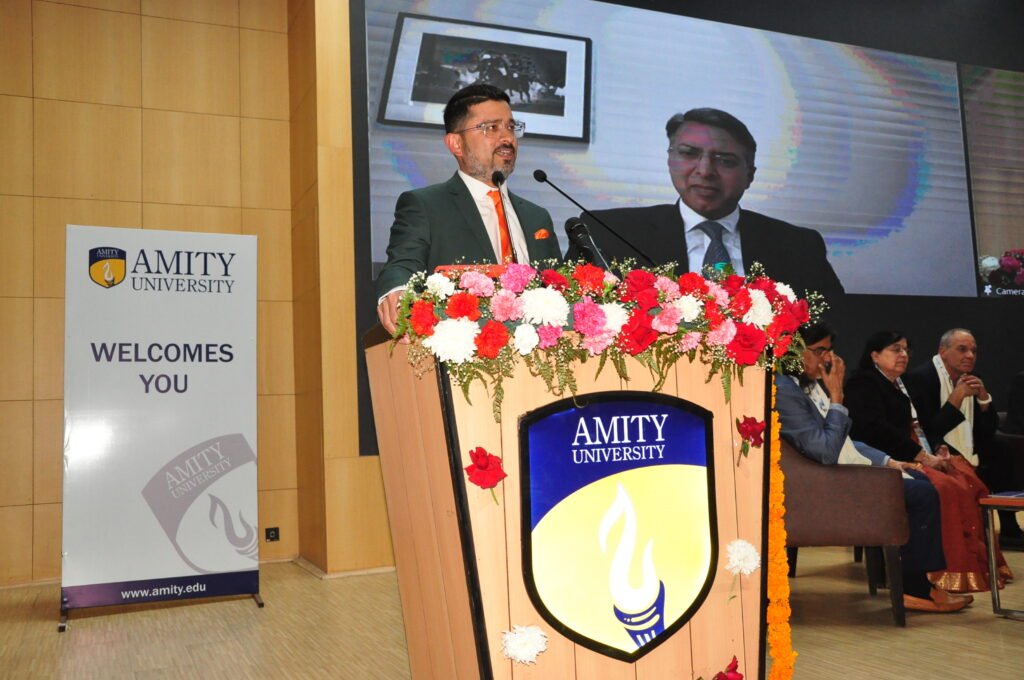 Mr. Rahul Shanker, CEO, Modicare Ltd, adressing the students during the Inaugural Session of GLRC-2024 2