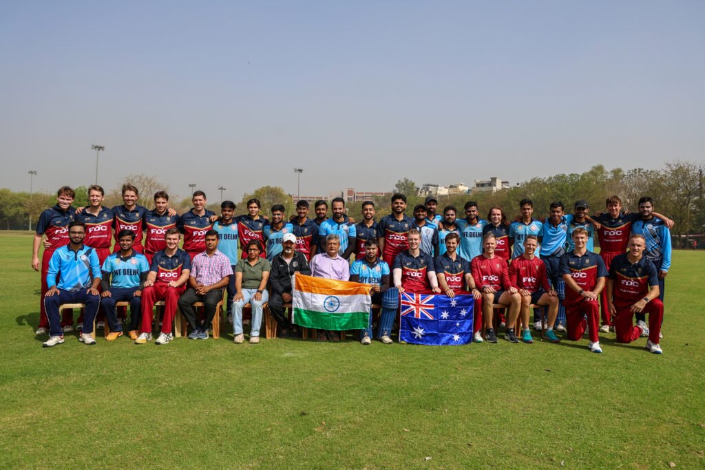 Members of UQ Cricket Team with IIT Delhi Cricket Team