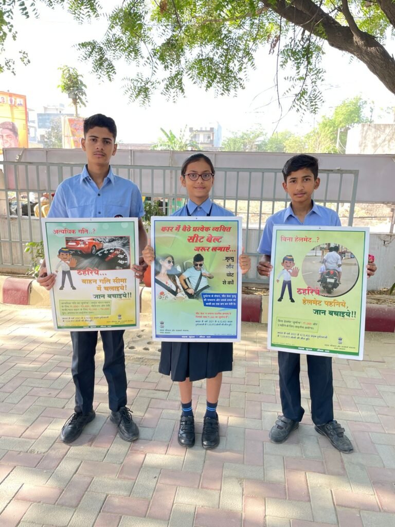 Students imparted awareness about road safety rules